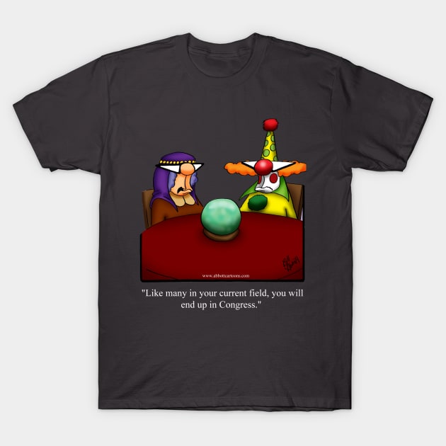Funny Spectickles Political Clown Cartoon T-Shirt by abbottcartoons
